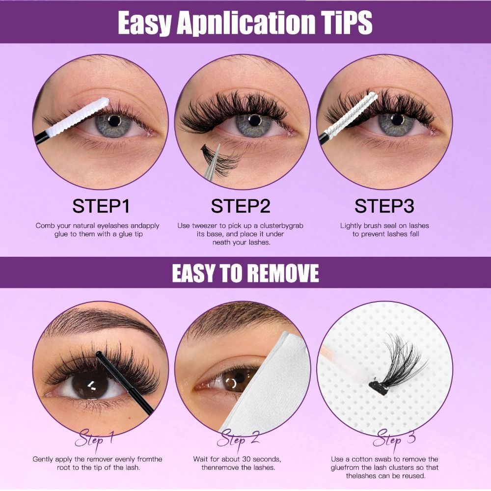 Eyelash Extension Natural Look - Natural Look False Eyelashes Bond and