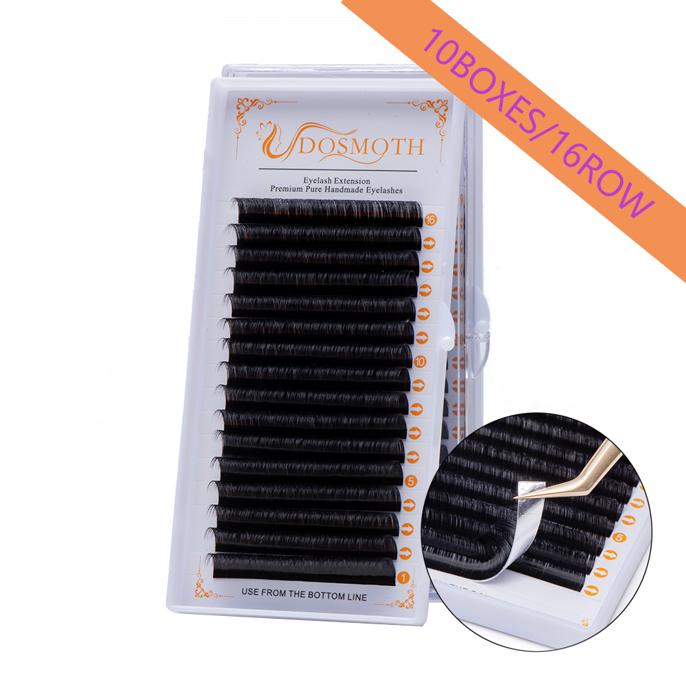 DOSMOTH 10 boxes 16rows 7-16mm - Eyelash Extension For Asian Eyes review and price